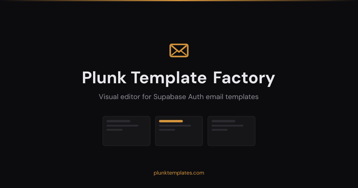 Plunk Template Factory